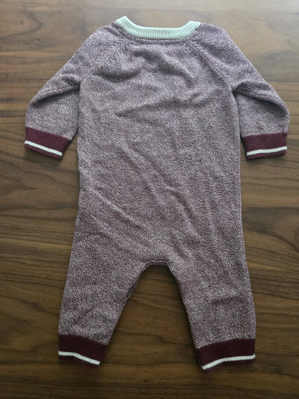 Cat & Jack Heather Burgundy Knit Baby Romper Sweater Jumpsuit One Piece 3M